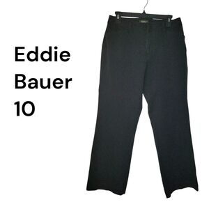 Eddie Bauer Blakely Fit Straight Leg Chino Pants, Black, 10, EUC